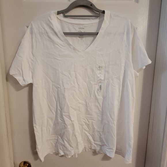 Women's Sonoma Goods For Life Everyday V-Neck Tee, XL, White. - Picture 1 of 6